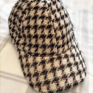 J.Crew Mid-Season Wool Blend Houndstooth Tweed Hat